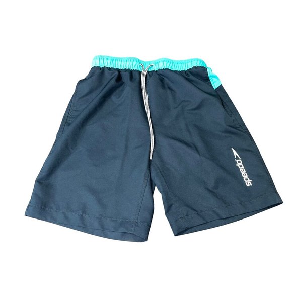 SPEEDO Men's 9" Swim Trunks - Teal/Black Size Small - Picture 1 of 11